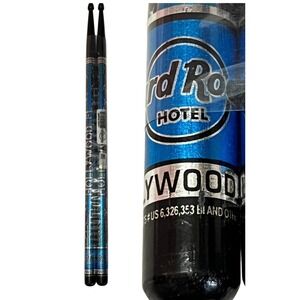 Hard Rock Hotel Drumsticks Hollywood FL Lava Flame Blue Black OS Collectible